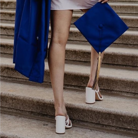 White strappy block heel - Picture 5 of 5